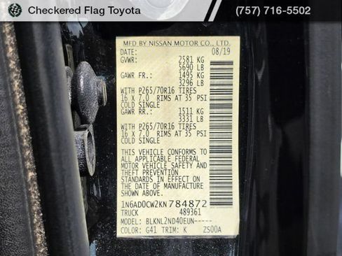 Used 2019 Nissan Frontier SV AWD/4WD image 17