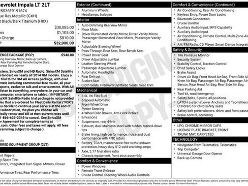 Used 2014 Chevrolet Impala LT w/ Convenience Package FWD image 2