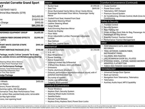 Used 2017 Chevrolet Corvette Grand Sport RWD image 14