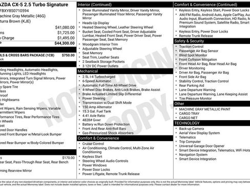 New 2025 MAZDA CX-5 Signature image 33