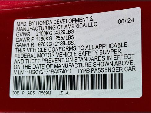 Certified 2024 Honda Accord Sport image 30