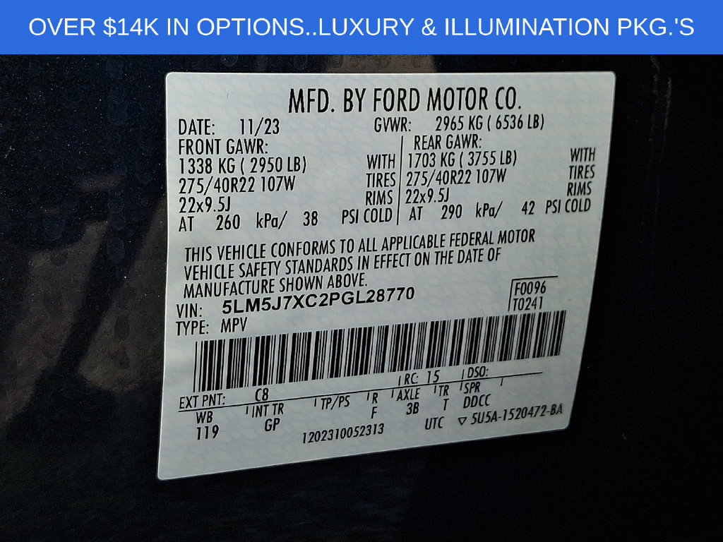 Used 2023 Lincoln Aviator Reserve w/ Equipment Group 201A AWD/4WD image 29