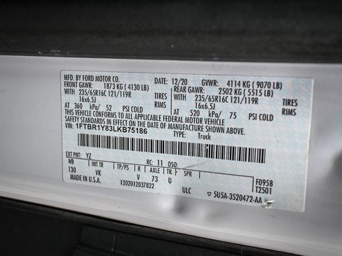 Used 2020 Ford Transit 250 Low Roof w/ Load Area Protection Package RWD image 21