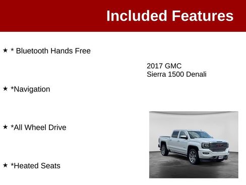 Used 2017 GMC Sierra 1500 Denali w/ Denali Ultimate Package AWD/4WD image 3