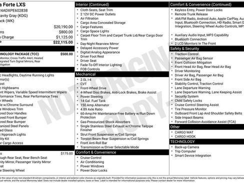 Used 2023 Kia Forte LXS w/ LXS Technology Package image 3