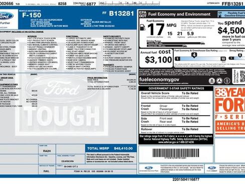 Used 2015 Ford F150 Lariat w/ Trailer Tow Package AWD/4WD image 37