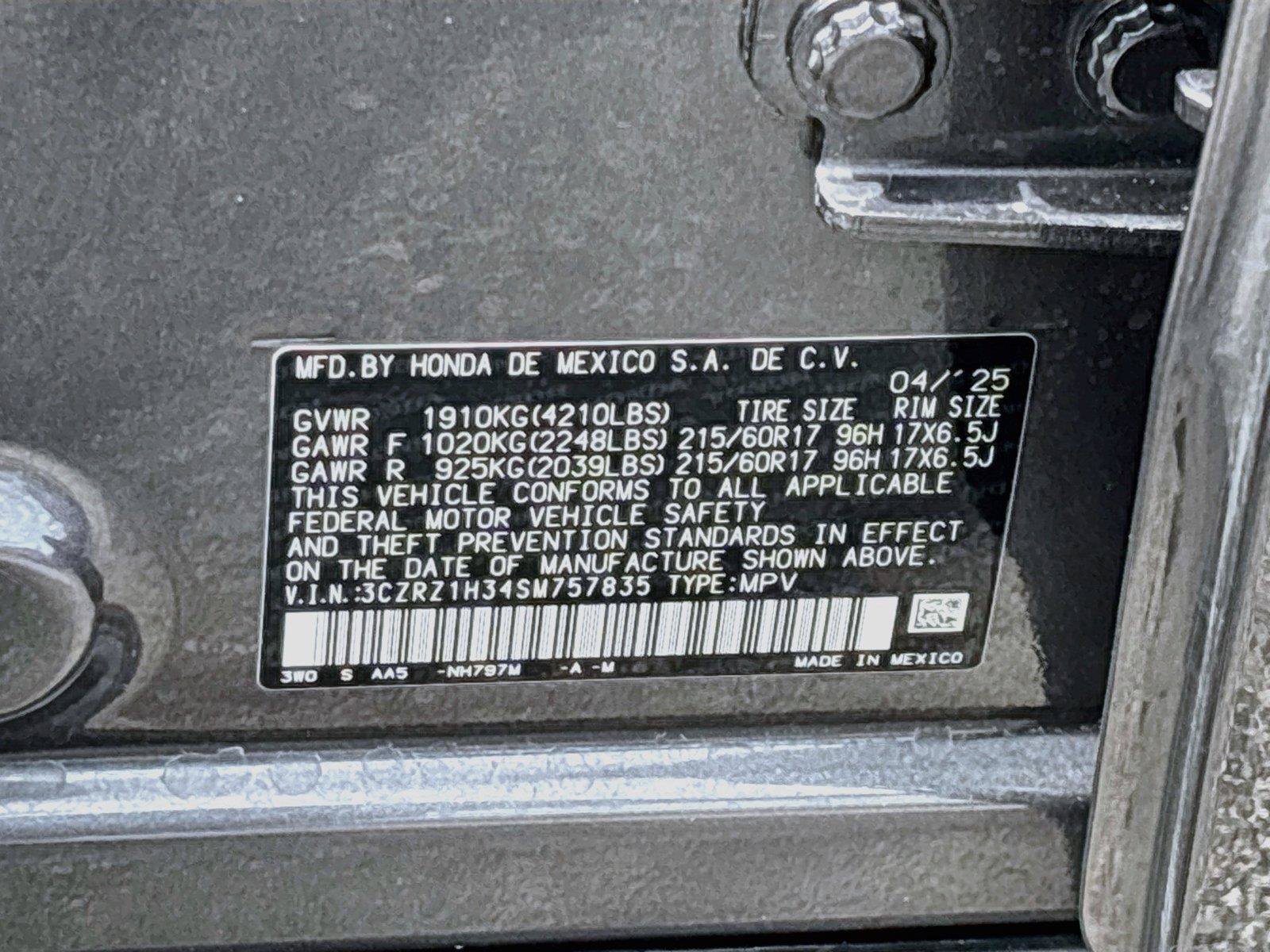 Certified 2025 Honda HR-V LX image 33