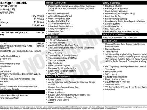 Certified 2023 Volkswagen Taos SEL AWD/4WD image 3