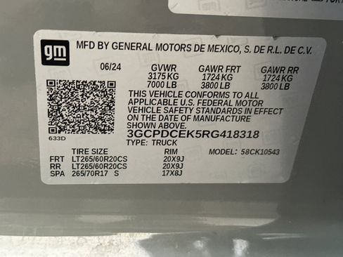 Certified 2024 Chevrolet Silverado 1500 Custom Trail Boss w/ LPO, Dark Essentials Package image 38