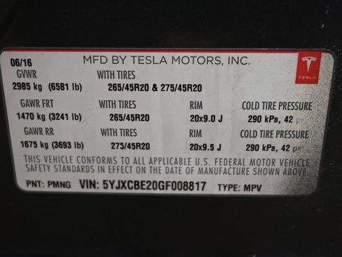 Used 2016 Tesla Model X 75D AWD/4WD image 47