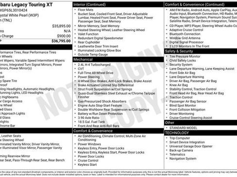 Used 2020 Subaru Legacy Touring XT image 4