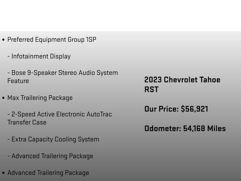 Used 2023 Chevrolet Tahoe RST w/ Max Trailering Package image 18