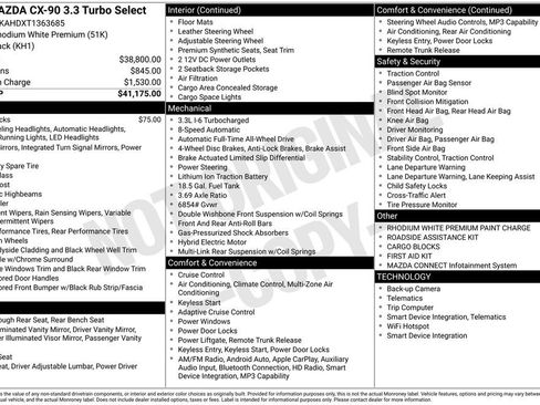 New 2026 MAZDA CX-90 3.3 Turbo w/ Select Package image 37