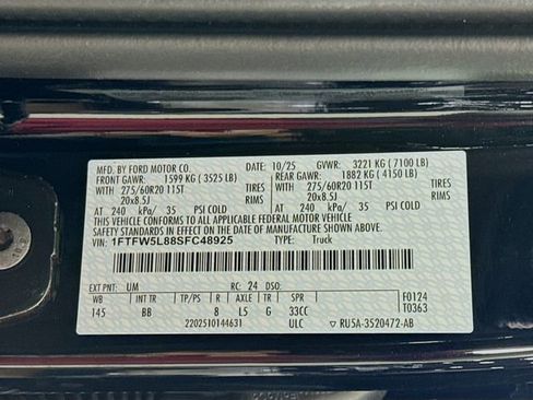 New 2025 Ford F150 Lariat w/ Equipment Group 502A High image 33