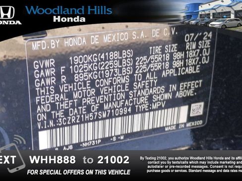 Certified 2025 Honda HR-V Sport image 26