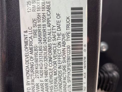 New 2026 Honda Ridgeline RTL image 5