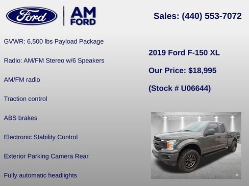 Used 2019 Ford F150 XL w/ Equipment Group 101A Mid AWD/4WD image 6