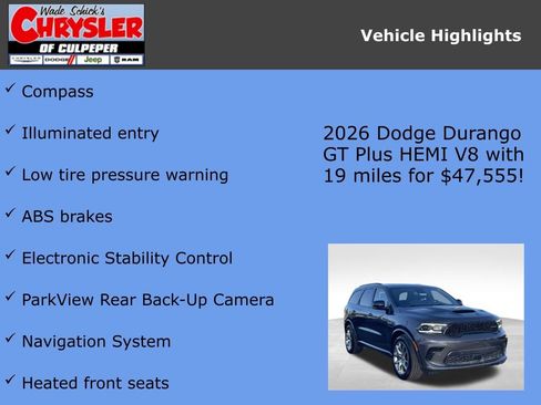 New 2026 Dodge Durango GT w/ Tow 'N Go Package AWD/4WD image 6