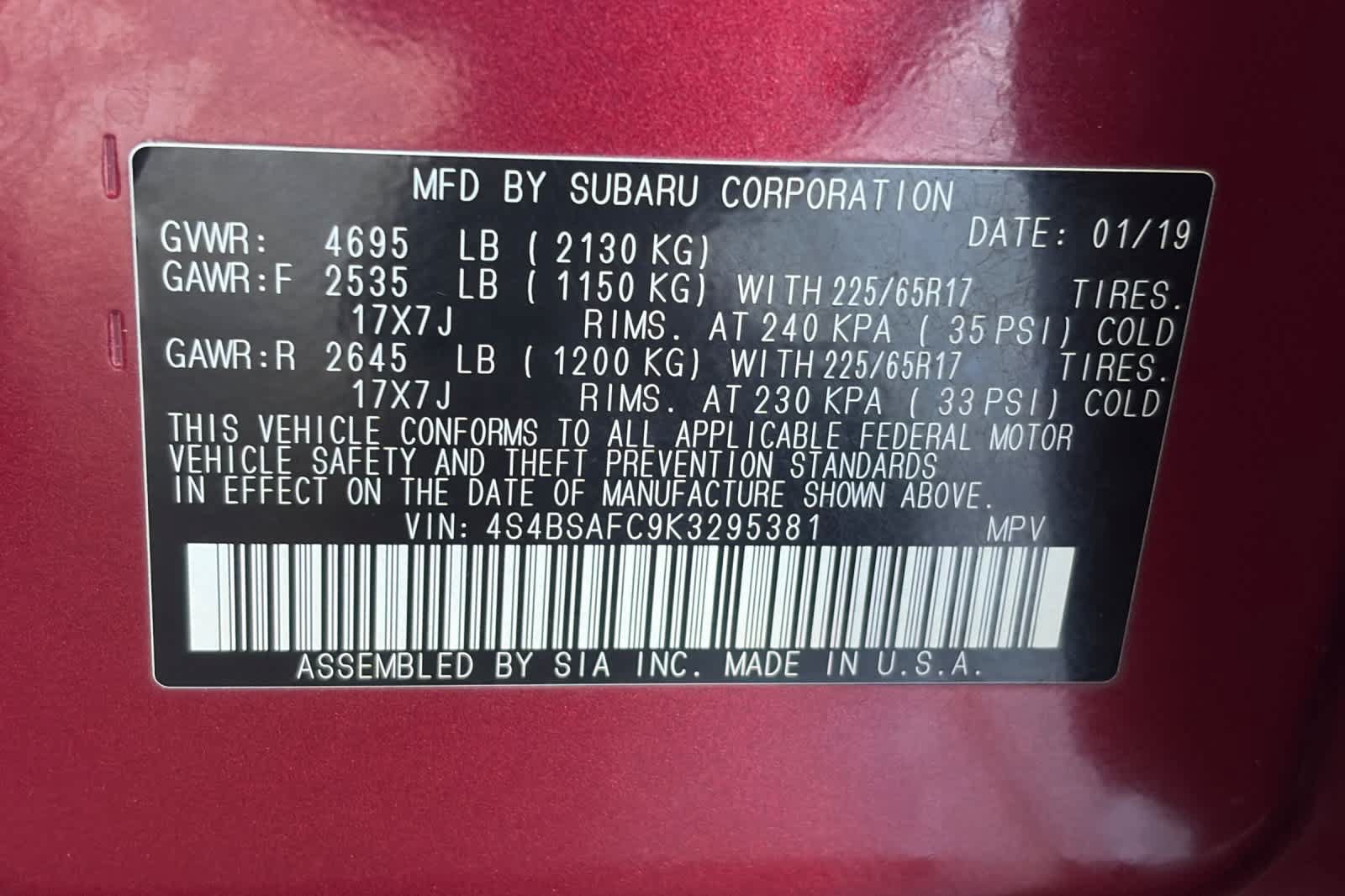 Used 2019 Subaru Outback 2.5i Premium AWD/4WD image 30