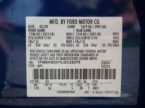 Used 2020 Ford Explorer XLT w/ Equipment Group 202A AWD/4WD image 69