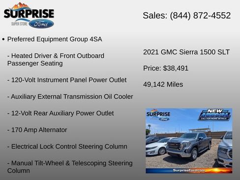 Used 2021 GMC Sierra 1500 SLT w/ SLT Premium Package AWD/4WD image 17
