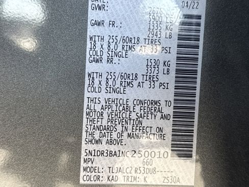 Used 2022 Nissan Pathfinder SV image 34