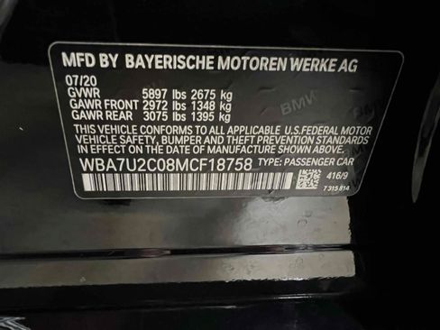 Used 2021 BMW 750i xDrive w/ Executive Package AWD/4WD image 13