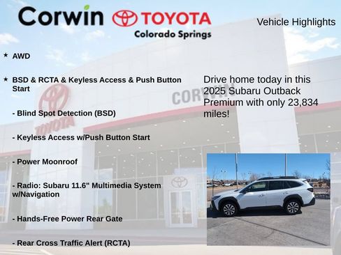Used 2025 Subaru Outback Premium AWD/4WD image 6
