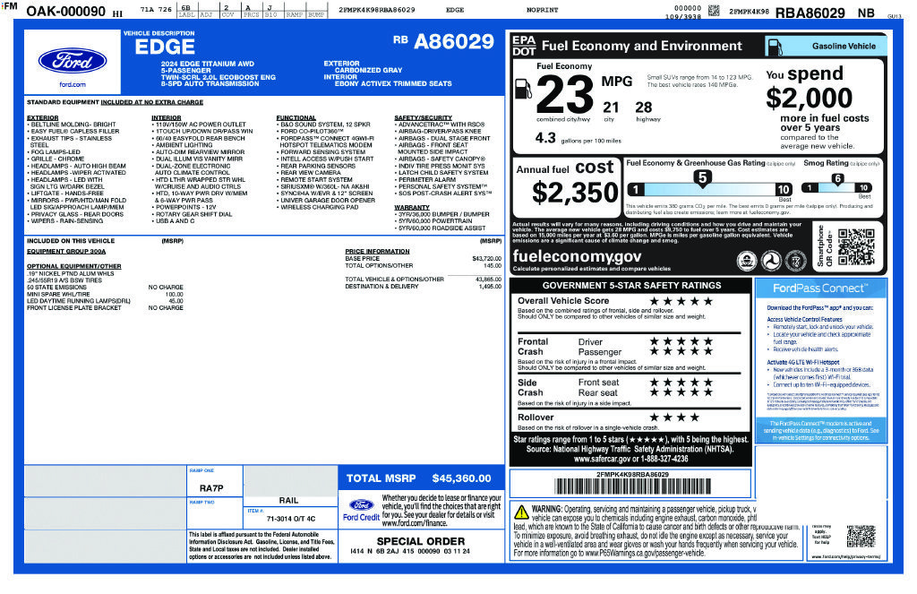 Used 2024 Ford Edge Titanium AWD/4WD image 31