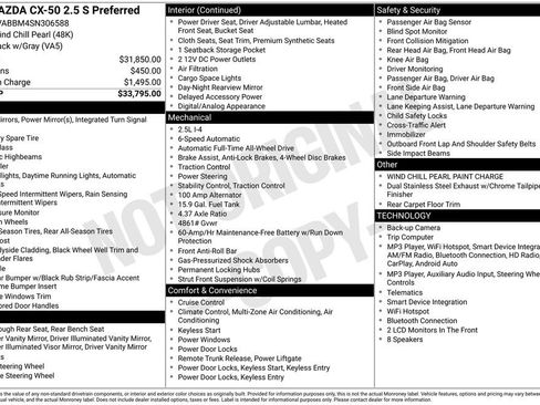 Used 2025 MAZDA CX-50 AWD 2.5 S w/ Preferred Package image 38