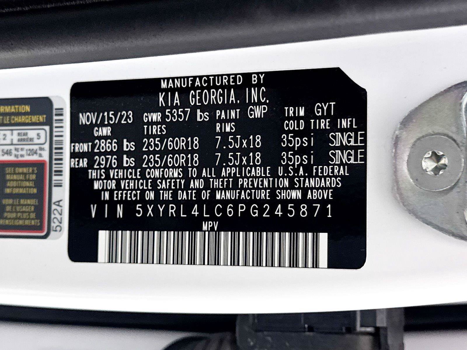 Used 2023 Kia Sorento S w/ Panoramic Sunroof Package FWD image 39