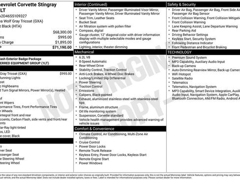 Used 2025 Chevrolet Corvette Stingray Coupe w/ 1LT RWD image 6