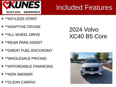 Used 2024 Volvo XC40 B5 Core image 3