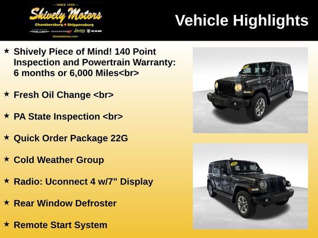 Used 2021 Jeep Wrangler Unlimited Sahara w/ Cold Weather Group AWD/4WD image 6