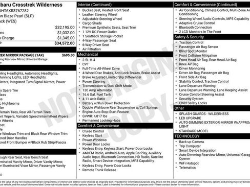 Used 2024 Subaru Crosstrek 2.5i Wilderness w/ Crosstrek Mirror Package AWD/4WD image 29