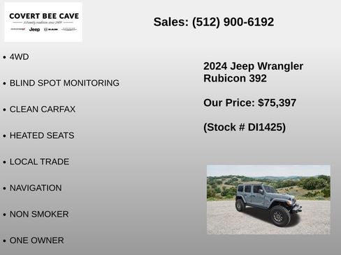 Used 2024 Jeep Wrangler Unlimited Rubicon 392 AWD/4WD image 6