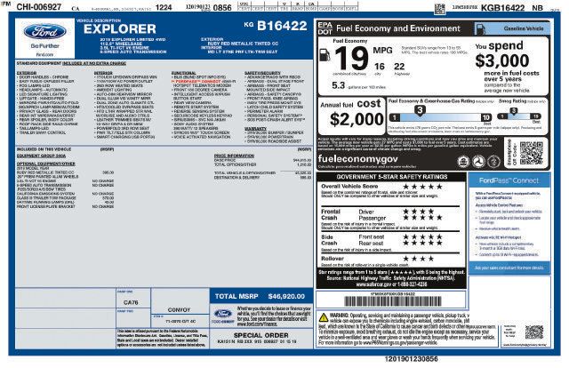 Used 2019 Ford Explorer Limited w/ Class III Trailer Tow Package AWD/4WD image 19