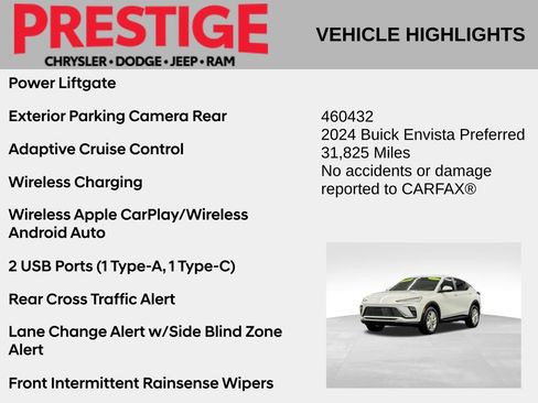 Used 2024 Buick Envista Preferred w/ Convenience II Package FWD image 4