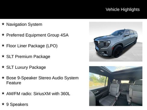 Used 2023 GMC Yukon XL SLT w/ SLT Premium Package AWD/4WD image 9