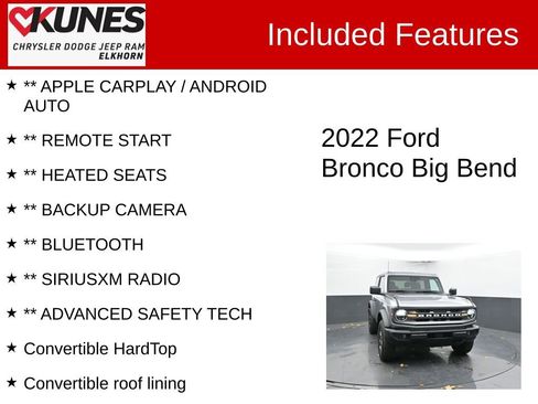 Used 2022 Ford Bronco Big Bend image 2