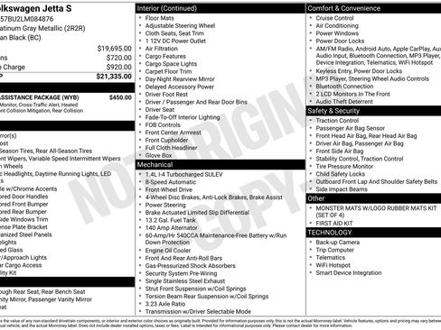 Used 2020 Volkswagen Jetta S w/ Driver Assistance Package FWD image 4