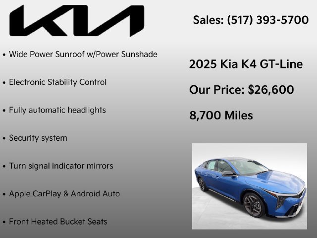 Used 2025 Kia K4 GT-Line w/ GT-Line Sunroof Package FWD image 12