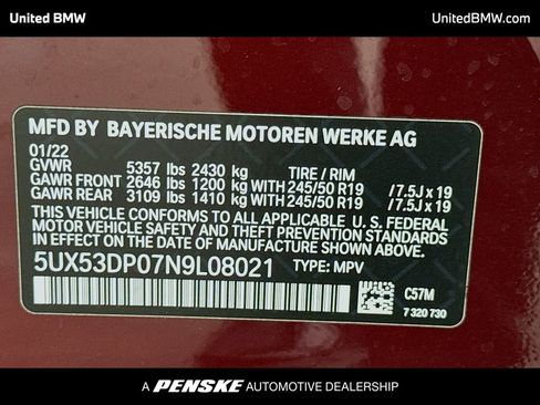 Certified 2022 BMW X3 xDrive30i w/ Convenience Package image 15