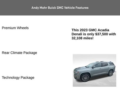 Used 2023 GMC Acadia Denali w/ Denali Ultimate Package AWD/4WD image 12