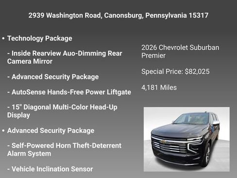 Used 2026 Chevrolet Suburban Premier AWD/4WD image 5