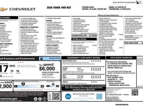 New 2026 Chevrolet Tahoe RST w/ Comfort Package AWD/4WD image 4