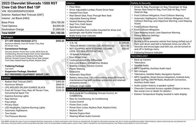 Used 2023 Chevrolet Silverado 1500 RST w/ Z71 Off-Road Package AWD/4WD image 5