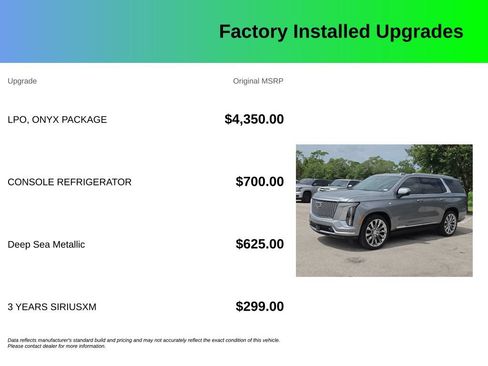 Used 2025 Cadillac Escalade Sport Platinum w/ LPO, ONYX Package RWD image 4