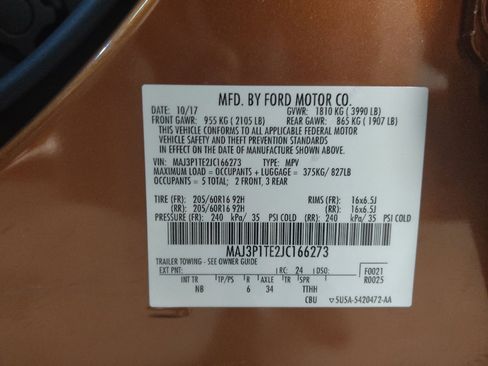 Used 2018 Ford EcoSport SE w/ SE Convenience Package FWD image 33