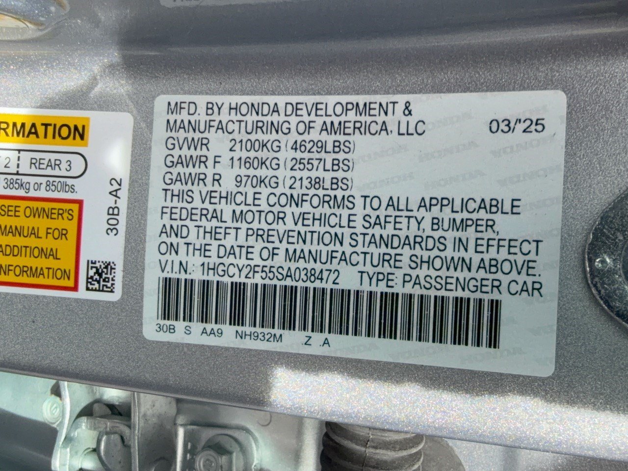 Certified 2025 Honda Accord Sport image 31